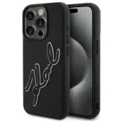 Karl Lagerfeld iPhone 15 Pro Max Skal MagSafe 3D Rubber Signature