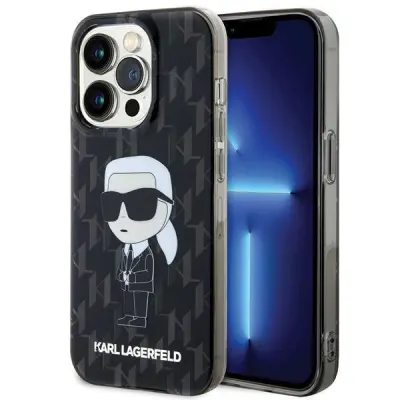 Karl Lagerfeld iPhone 15 Pro Max Skal MagSafe Monogram Ikonik Svart