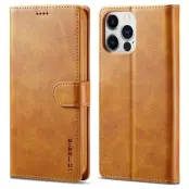 LC.IMEEKE iPhone 15 Pro Max Plånboksfodral Konstläder - Gul
