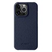 MELKCO Fodral för iPhone 15 Pro Max i äkta läder - Mörkblå