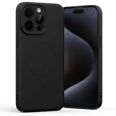 Mercury iPhone 15 Pro Max Mobilskal MagSafe Semi-Silikon Svart
