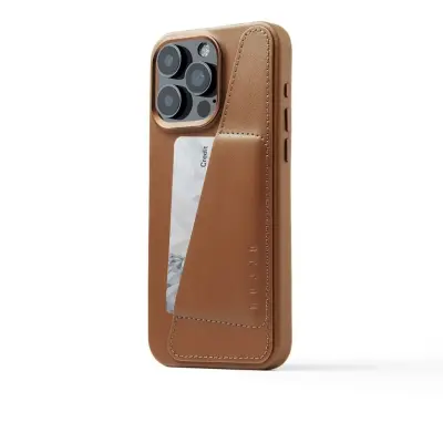 Mujjo Full Leather Wallet Case (iPhone 15 Pro Max) - Svart