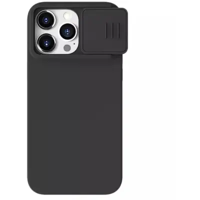 Nillkin CamShield Silky Silicone Case (iPhone 15 Pro Max) - Grön