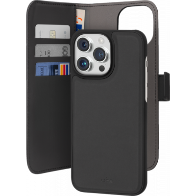 Puro iPhone 15 Pro Max Plånboksfodral Detachable - Svart