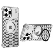 R-JUST RJ64 Mobilskal till iPhone 15 Pro Max Aluminium Silver Cooling