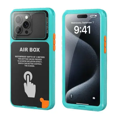 SHELLBOX Air Box Series iPhone 15 Pro Max Skal Vattentålig Blå