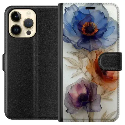 Plånboksfodral till Apple iPhone 15 Pro Max med Silkesblommor