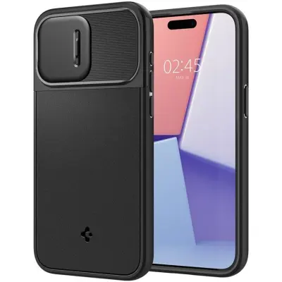 Spigen Optik Armor MagFit (iPhone 15 Pro Max) - Svart