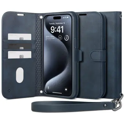 Spigen Wallet S Pro (iPhone 15 Pro Max) - Svart