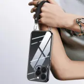 SULADA Mobilskal till iPhone 15 Pro Max Elektropläterad Klar TPU Svart