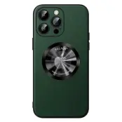 SULADA Mobilskal till iPhone 15 Pro Max Microfiber Läder + TPU Grön