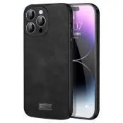 SULADA Mobilskal till iPhone 15 Pro Max PU Läder TPU PC Stöttålig Svart