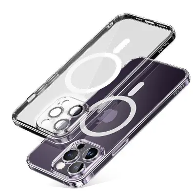 SULADA iPhone 15 Pro Max Mobilskal TPU+PC MagSafe Transparent