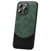 SULADA Magnetic Series Mobilskal till iPhone 15 Pro Max Läder Grön