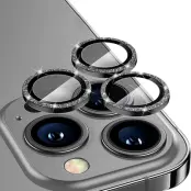 Enkay Glitter Ring Lens Protector (iPhone 15 Pro/15 Pro Max) - Silver