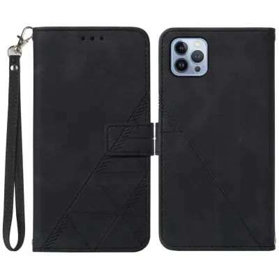 Trolsk Imprint Wallet with Strap (iPhone 15 Pro Max) - Brun