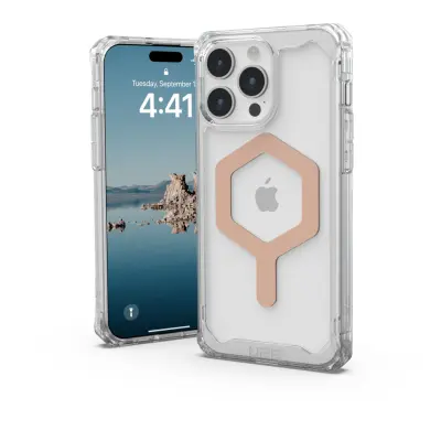 UAG Plyo Case with MagSafe (iPhone 15 Pro Max) - Transparent/roséguld