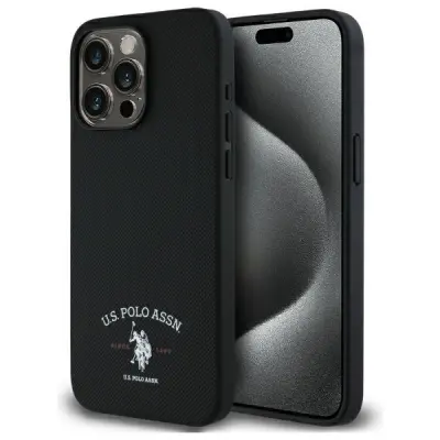 US Polo iPhone 15 Pro Max Mobilskal Printed DH Logo - Svart