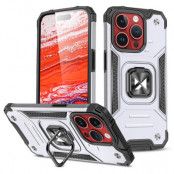 Wozinsky iPhone 15 Pro Max Mobilskal Ringhållare - Silver