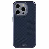 X-LEVEL Mobilskal till iPhone 15 Pro Max Hård PC Blå Carbon Nano Fiber