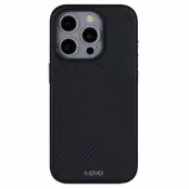 X-LEVEL Mobilskal till iPhone 15 Pro Max Hård PC Svart Carbon Nano Fiber