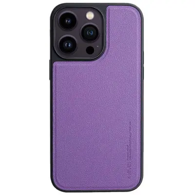 X-LEVEL iPhone 15 Pro Max Mobilskal MagSafe PU+TPU Lila