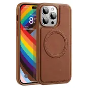 X-LEVEL Mobilskal till iPhone 15 Pro Max PU Läder Magnetisk Brun