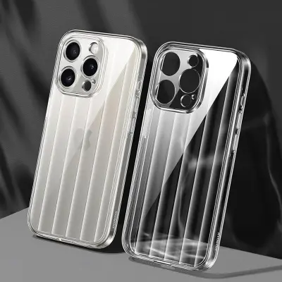 XUNDD Greya Series Mobilskal till iPhone 15 Pro Max Stripe Design Transparent