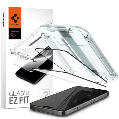 [2-Pack] Spigen iPhone 15 Pro Härdat Glas Skärmskydd'EZ'Fit
