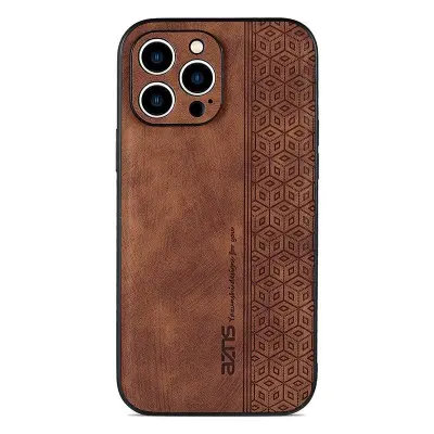 AZNS iPhone 15 Pro Fodral KonstLäder - Brun