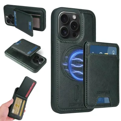 BETOPNICE iPhone 15 Pro Fodral KonstLäder - Grön