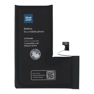 Blue Star iPhone 15 Pro Batteri 3274 mAh HQ