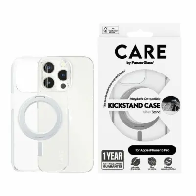 CARE PanzerGlass iPhone 15 Pro Mobilskal MagSafe Kickstand