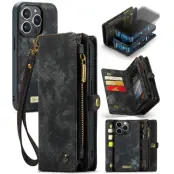 CaseMe Vintage 2-in-1 (iPhone 15 Pro) - Svart