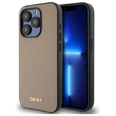 DKNY iPhone 15 Pro Mobilskal MagSafe Grained Metal Logo