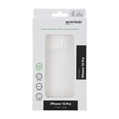 Essentials iPhone 15 Pro Mobilskal Slim - Transparent