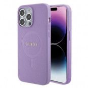 Guess iPhone 15 Pro Mobilskal Magsafe Saffiano - Lila