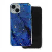 iPhone 15 Pro Mobilskal Guld Glam - Blå