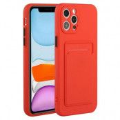 iPhone 15 Pro Mobilskal Korthållare TPU - Röd