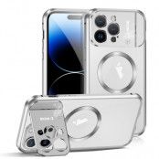 iPhone 15 Pro Mobilskal Magsafe Aroma Kickstand - Silver
