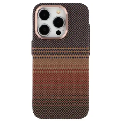 iPhone 15 Pro Mobilskal Magsafe Kevlar Aramid Fiber - Guld