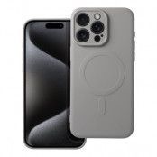 iPhone 15 Pro Mobilskal Magsafe Silikon - Titanium Grå