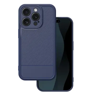iPhone 15 Pro Mobilskal Simple Carbon (Blå)