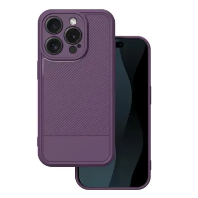 iPhone 15 Pro Mobilskal Simple Carbon (Lila)