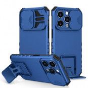 iPhone 15 Pro Mobilskal TPU Kickstand - Blå