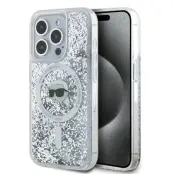 Karl Lagerfeld iPhone 15 Pro Skal MagSafe Glitter Karl Head