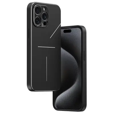 R-JUST RJ-52 iPhone 15 Pro Mobilskal Aluminium + TPU - Svart