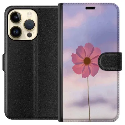 Plånboksfodral till Apple iPhone 15 Pro med Rosa blomma