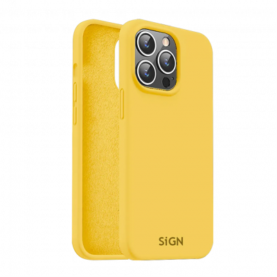 SiGN iPhone 15 Pro Mobilskal Liquid Silikon - Gul
