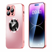 SiGN iPhone 15 Pro Mobilskal med Linsskydd och Logo View - Rosa
